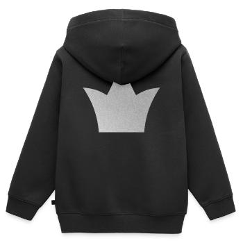 Krone – Symbol für Stärke & Selbstbewusstsein - Kinder Premium Organic Zip Hoodie - Schwarz - Hinten - AI Model Kid Male (0cm)