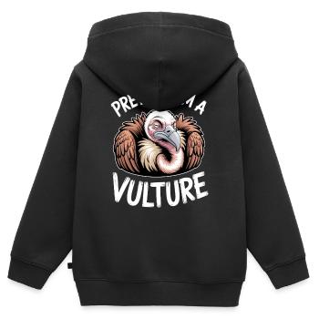 Geier Sprüche Geier Lustiges Geier Geschenk - Kinder Premium Organic Zip Hoodie - Schwarz - Hinten - AI Model Kid Male (0cm)