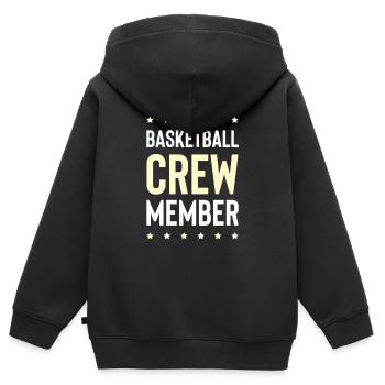 Équipe de basket-ball - Sweat Premium à capuche zippé enfant bio - noir - Dos - AI Model Kid Male (0cm)