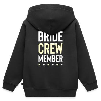 Bride Crew - Kids Premium Organic Zip-up Hoodie - black - Back - AI Model Kid Male (0cm)