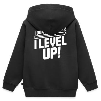 Ich werde nicht älter, ich steige auf! - Kinder Premium Organic Zip Hoodie - Schwarz - Hinten - AI Model Kid Male (0cm)