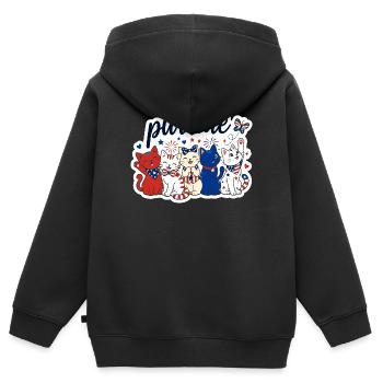 Purride American Cat Festival - Kids Premium Organic Zip-up Hoodie - black - Back - AI Model Kid Male (0cm)