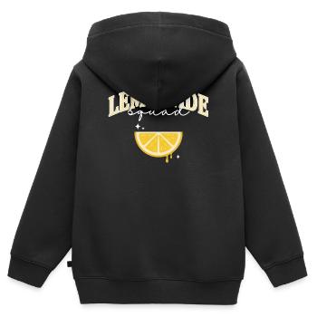Lemonade Squad Lemonade Lemonade Été - Sweat Premium à capuche zippé enfant bio - noir - Dos - AI Model Kid Male (0cm)