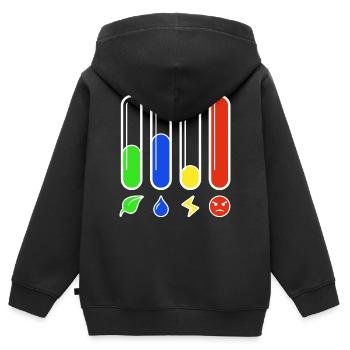 Status Bars - Rage High - Kids Premium Organic Zip-up Hoodie - black - Back - AI Model Kid Male (0cm)