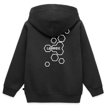Style Lennox - Kinder Premium Organic Zip Hoodie - Schwarz - Hinten - AI Model Kid Male (0cm)