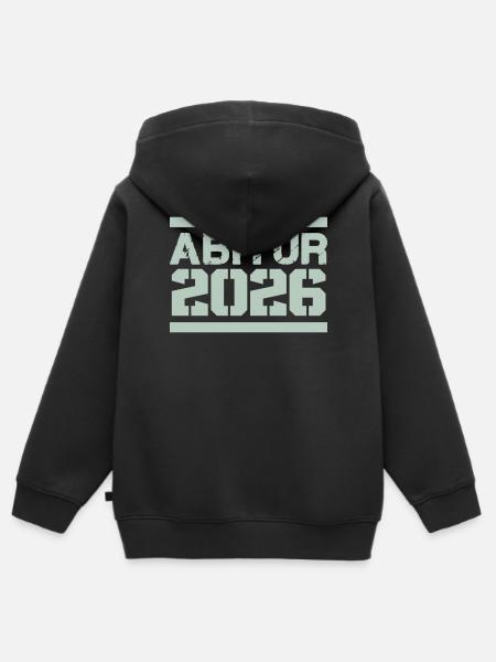 Abitur 2026 Design - Kinder Premium Organic Zip Hoodie - Schwarz