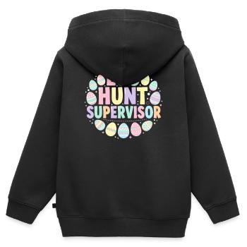 Easter Egg Overseer - Kids Premium Organic Zip-up Hoodie - black - Back - AI Model Kid Male (0cm)