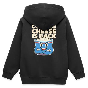 Cadeau de collation riche en protéines pour les amateurs de gastronomie - Sweat Premium à capuche zippé enfant bio - noir - Dos - AI Model Kid Male (0cm)