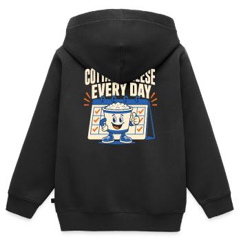 High-protein snack gift for foodies - Kids Premium Organic Zip-up Hoodie - black - Back - AI Model Kid Male (0cm)