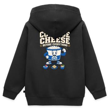 High-protein snack gift for foodies - Kids Premium Organic Zip-up Hoodie - black - Back - AI Model Kid Male (0cm)