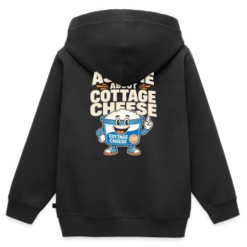High-protein snack gift for foodies - Kids Premium Organic Zip-up Hoodie - black - Back - AI Model Kid Male (0cm)