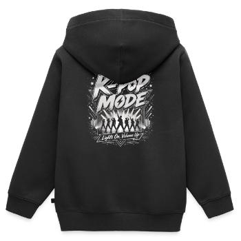 K-Pop Mode Konzert Motiv - Kinder Premium Organic Zip Hoodie - Schwarz - Hinten - AI Model Kid Male (0cm)