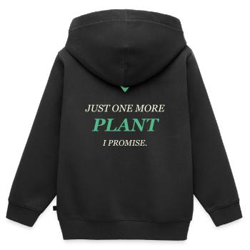 Plant Lover - Just One More Plant - Kids Premium Organic Zip-up Hoodie - black - Back - AI Model Kid Male (0cm)