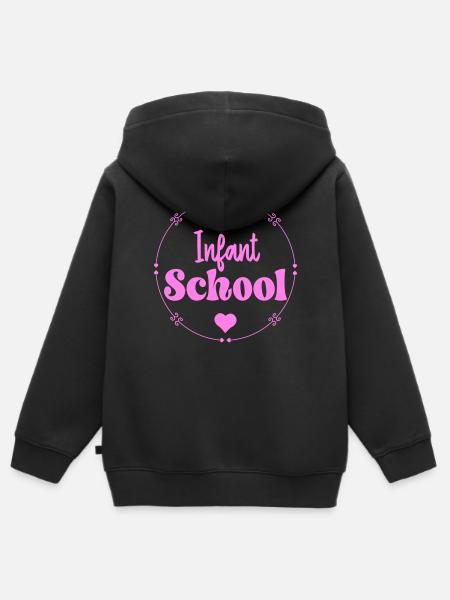 Kinderkinderschule – Großbritannien - Kinder Premium Organic Zip Hoodie - Schwarz