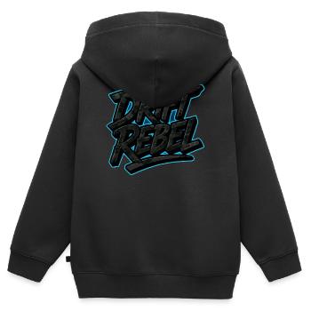 Drift Rebel disant Camouflage Motorsport - Sweat Premium à capuche zippé enfant bio - noir - Dos - AI Model Kid Male (0cm)