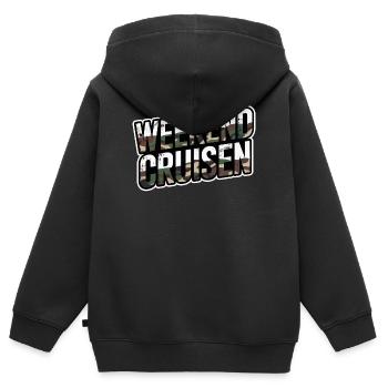 Croisière du week-end en disant accordage du camouflage - Sweat Premium à capuche zippé enfant bio - noir - Dos - AI Model Kid Male (0cm)