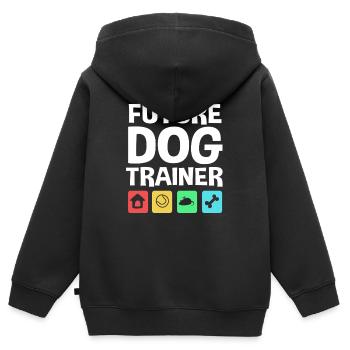 Dog trainer - Kids Premium Organic Zip-up Hoodie - black - Back - AI Model Kid Male (0cm)