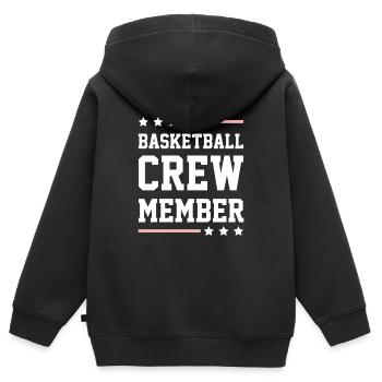 Équipe de basket-ball - Sweat Premium à capuche zippé enfant bio - noir - Dos - AI Model Kid Male (0cm)
