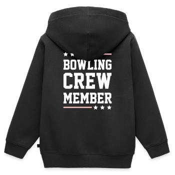 Équipe de bowling - Sweat Premium à capuche zippé enfant bio - noir - Dos - AI Model Kid Male (0cm)