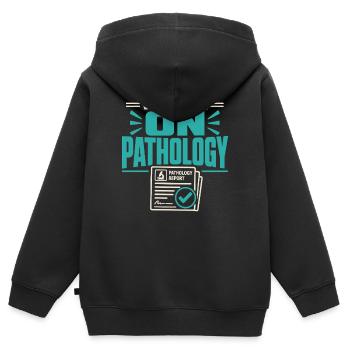 Pathology Laboratory Week, Diagnostics, - Kids Premium Organic Zip-up Hoodie - black - Back - AI Model Kid Male (0cm)