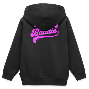 Méchant d’anniversaire - Sweat Premium à capuche zippé enfant bio - noir - Dos - AI Model Kid Male (0cm)