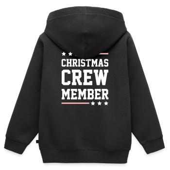 Christmas Crew - Kinder Premium Organic Zip Hoodie - Schwarz - Hinten - AI Model Kid Male (0cm)