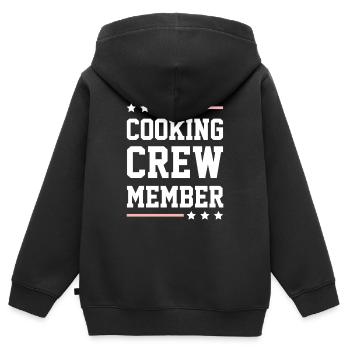 Équipe de cuisine - Sweat Premium à capuche zippé enfant bio - noir - Dos - AI Model Kid Male (0cm)