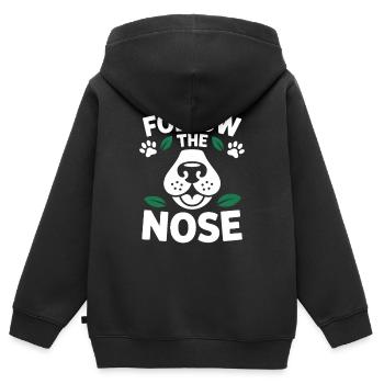 Suivez The Nose Dog Nose Work Fun - Sweat Premium à capuche zippé enfant bio - noir - Dos - AI Model Kid Male (0cm)