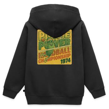 Pickle Power Handball Championship 1974 Retro - Kids Premium Organic Zip-up Hoodie - black - Back - AI Model Kid Male (0cm)