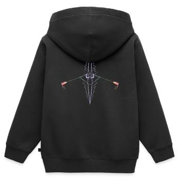 Ramer - Sweat Premium à capuche zippé enfant bio - noir - Dos - AI Model Kid Male (0cm)