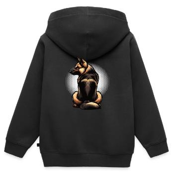 German Shepherd Shepherd Dogs Shepherd Dogs - Kids Premium Organic Zip-up Hoodie - black - Back - AI Model Kid Male (0cm)