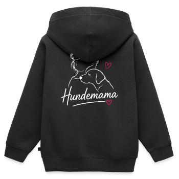 Dog Mom Labrador Love Shirt - Sweat Premium à capuche zippé enfant bio - noir - Dos - AI Model Kid Male (0cm)