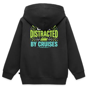 Cruising Granny, Grandma On Deck, - Kids Premium Organic Zip-up Hoodie - black - Back - AI Model Kid Male (0cm)