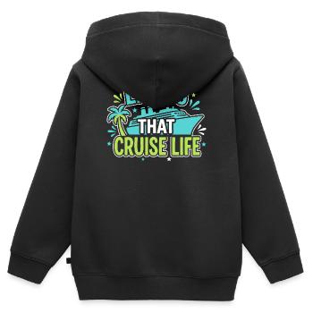 Cruising Granny, Grandma On Deck, - Kids Premium Organic Zip-up Hoodie - black - Back - AI Model Kid Male (0cm)