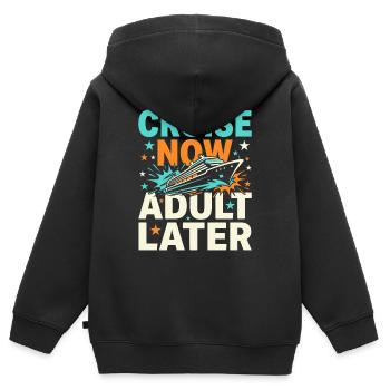 Cruising Granny, Grandma On Deck, - Kids Premium Organic Zip-up Hoodie - black - Back - AI Model Kid Male (0cm)