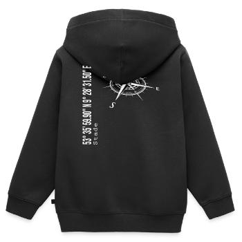 Stade - Sweat Premium à capuche zippé enfant bio - noir - Dos - AI Model Kid Male (0cm)