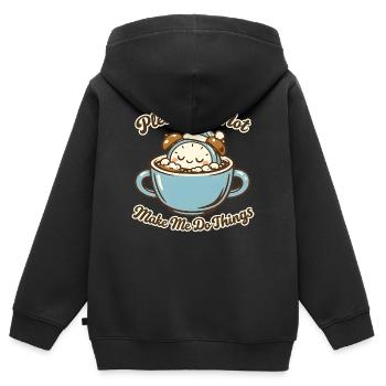 Do Not Disturb: Coffee Bears - Kids Premium Organic Zip-up Hoodie - black - Back - AI Model Kid Male (0cm)