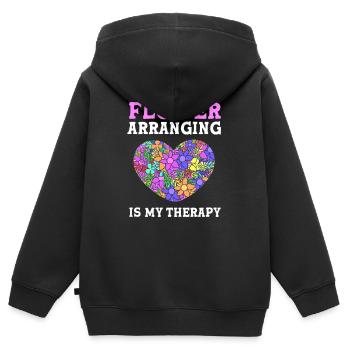 Floristik Florist Blumenhändler Blumenstrauß - Kinder Premium Organic Zip Hoodie - Schwarz - Hinten - AI Model Kid Male (0cm)