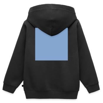 Blue Background Texture Template Personalize - Kids Premium Organic Zip-up Hoodie - black - Back - AI Model Kid Male (0cm)