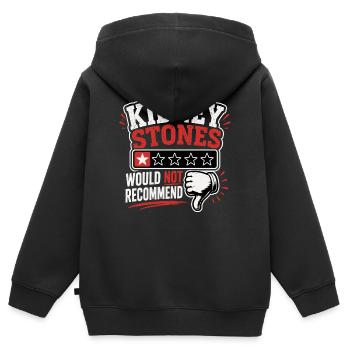 Kidney Stones – Would Not Recommend Genesung  - Kinder Premium Organic Zip Hoodie - Schwarz - Hinten - AI Model Kid Male (0cm)
