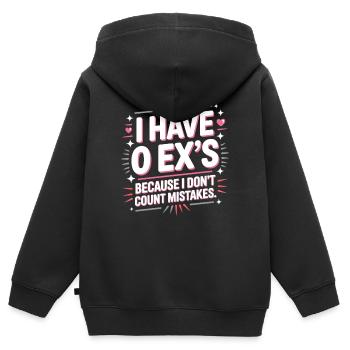 Ex Freund I Have 0 Exs Trennung Scheidung Single - Kinder Premium Organic Zip Hoodie - Schwarz - Hinten - AI Model Kid Male (0cm)
