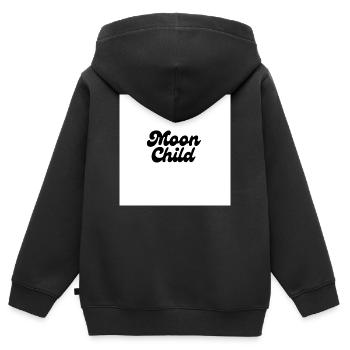 Mondkind-Himmelsschrift - Kinder Premium Organic Zip Hoodie - Schwarz - Hinten - AI Model Kid Male (0cm)