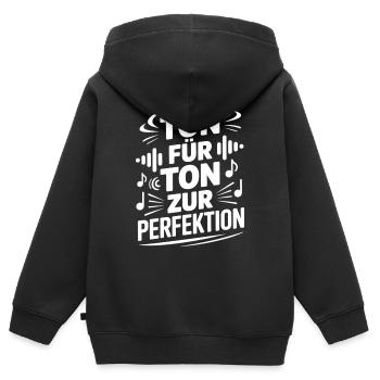 Chorleiter - Ton für Ton zur Perfektion - Kinder Premium Organic Zip Hoodie - Schwarz - Hinten - AI Model Kid Male (0cm)