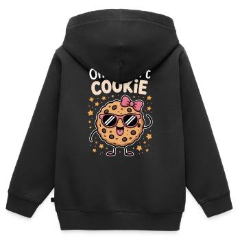 Un Cookie Intelligent - Cookie Intelligent avec des Lunettes - Sweat Premium à capuche zippé enfant bio - noir - Dos - AI Model Kid Male (0cm)