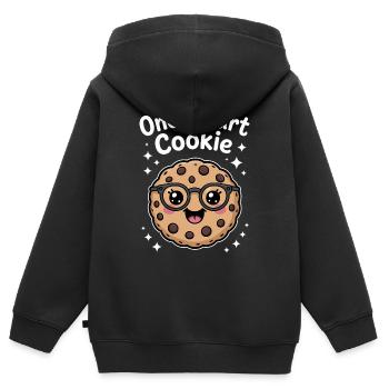 One Smart Cookie - Smart Cookie with Glasses - Kids Premium Organic Zip-up Hoodie - black - Back - AI Model Kid Male (0cm)