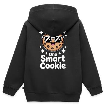 One Smart Cookie - Smart Cookie with Glasses - Kids Premium Organic Zip-up Hoodie - black - Back - AI Model Kid Male (0cm)