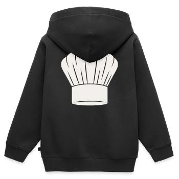 Chef's Hat - Chef Kitchen Cooking Gastronomy Chef - Kids Premium Organic Zip-up Hoodie - black - Back - AI Model Kid Male (0cm)