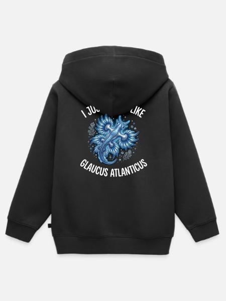 Blauer Drache - Kinder Premium Organic Zip Hoodie - Schwarz