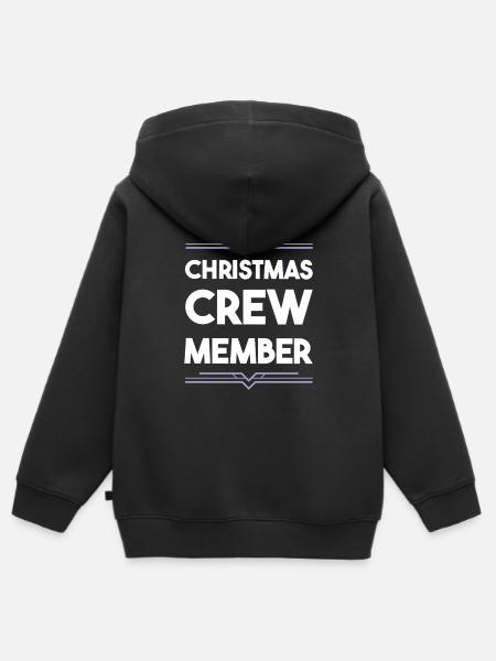 Christmas Crew - Kinder Premium Organic Zip Hoodie - Schwarz