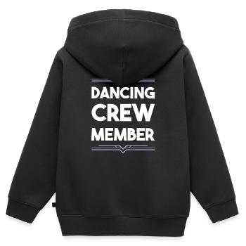 Équipe de danse - Sweat Premium à capuche zippé enfant bio - noir - Dos - AI Model Kid Male (0cm)